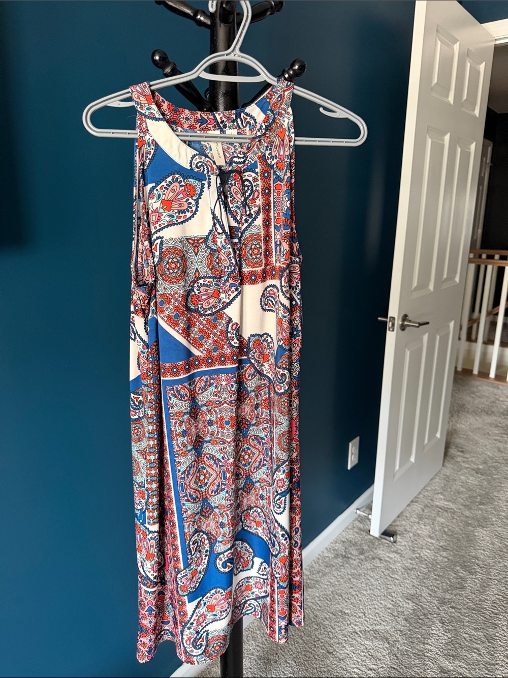 Sleeveless Paisley Dress
